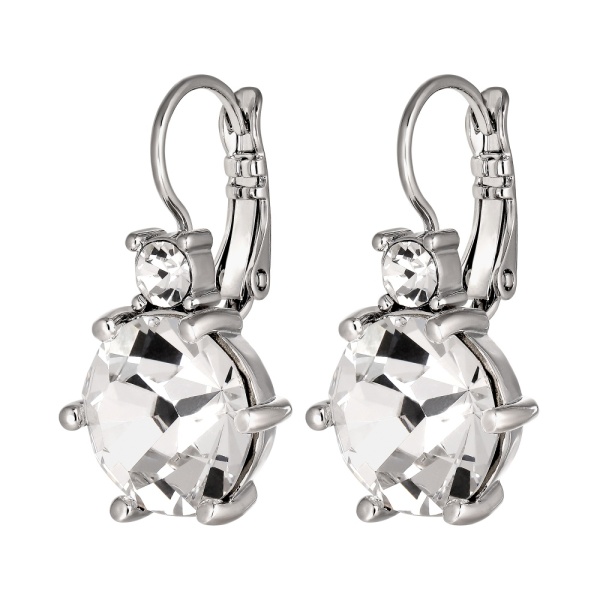 Dyrberg Kern Begonia Silver Earrings - Crystal